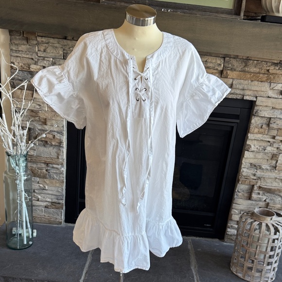 Lucky Brand White Ruffle Dress - Picture 4 of 14